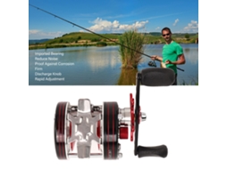 Carrete de Pesca Baitcasting Metal Mão Esquerda