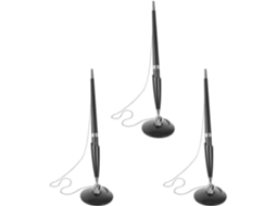 Conjunto De 3 Canetas Esferográficas Mesa Com Corrente, Plástico Para