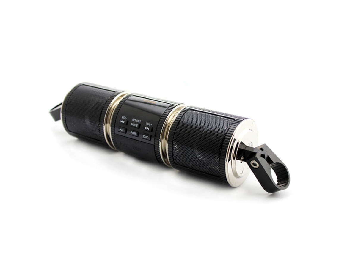 Aetheria alto falante Estéreo Moto À Prova D'água Bluetooth Usb Aux Rádio Mp3 Metal Preto