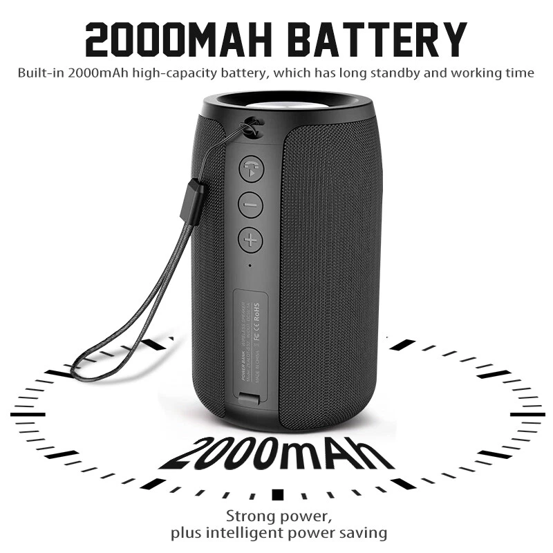 Alto Falante Estéreo Bluetooth Super Alto E Grave Alto, Sem Fio, Portátil, Para Áreas Externas SUNNY SPACES