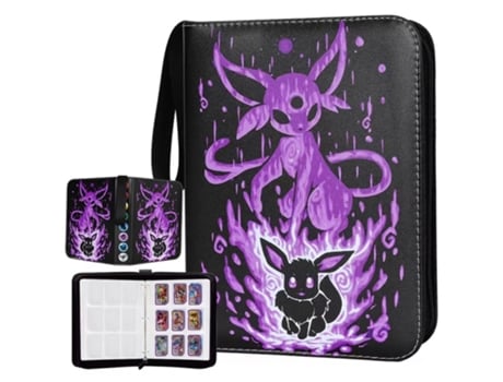 Álbum Pokémon Tcg V Reel Em Couro Pu Com Zíper | 900 Cartas | Hlx 076
