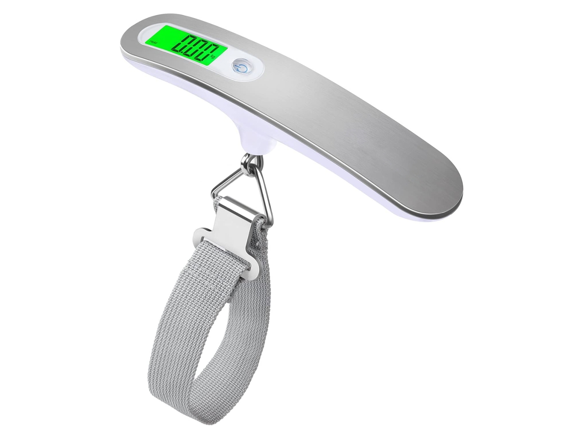 Balança de viagem digital AQUAFORGE de alta precisão com visor LCD retroiluminado