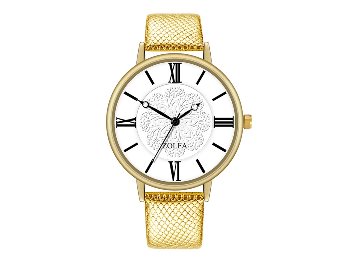 Reloj De Cuarzo Clásico Elegante Estilo Formal Unisex Pareja Regalo (oro)