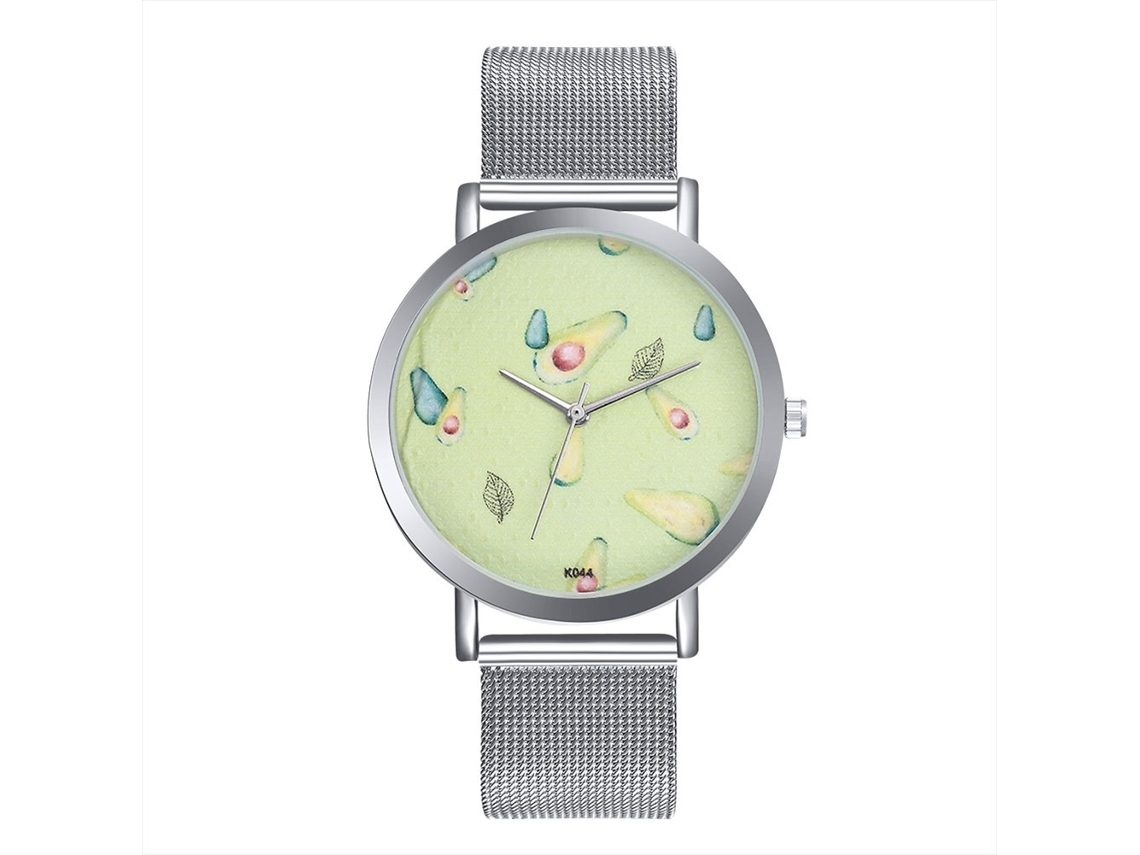Reloj De Cuarzo Unisex Con Dial Redondo Y Correa De Acero Inoxidable Casual Plateado