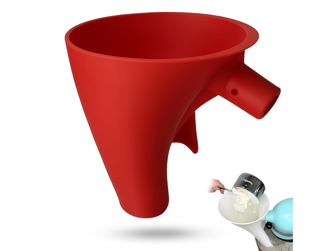 Funil Para Farinha Para Batedeira Compatível Com Kitchenaid(vermelho)