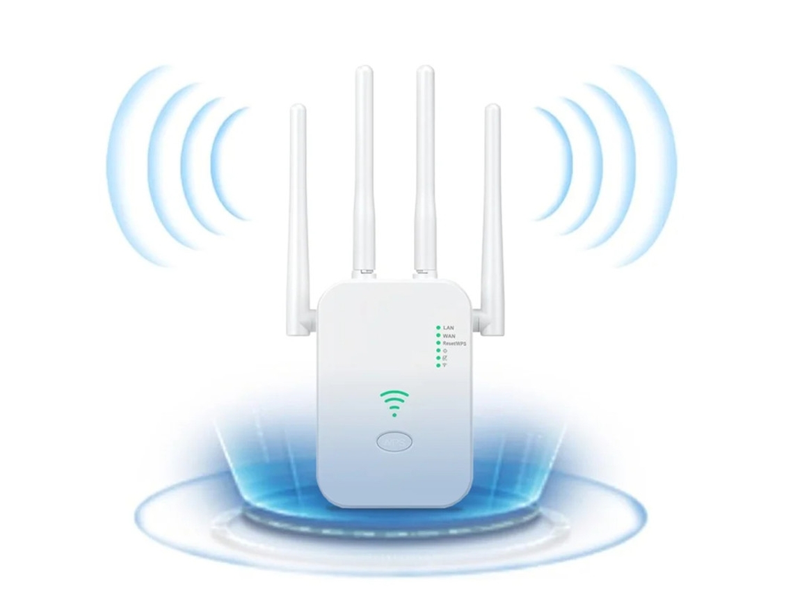 Extensor / Intensificador De Wifi Mais Rápido Amplificador De Sinal Wifi 2.4g 4 Antenas 2 Portas Lan Extensor / Intensificador De Intern Yizhood