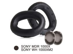 Protetores de fone de ouvido Lurelia para Sony WH-1000XM2 e MDR-1000X, com couro sintético e espuma viscoelástica, preto/azul