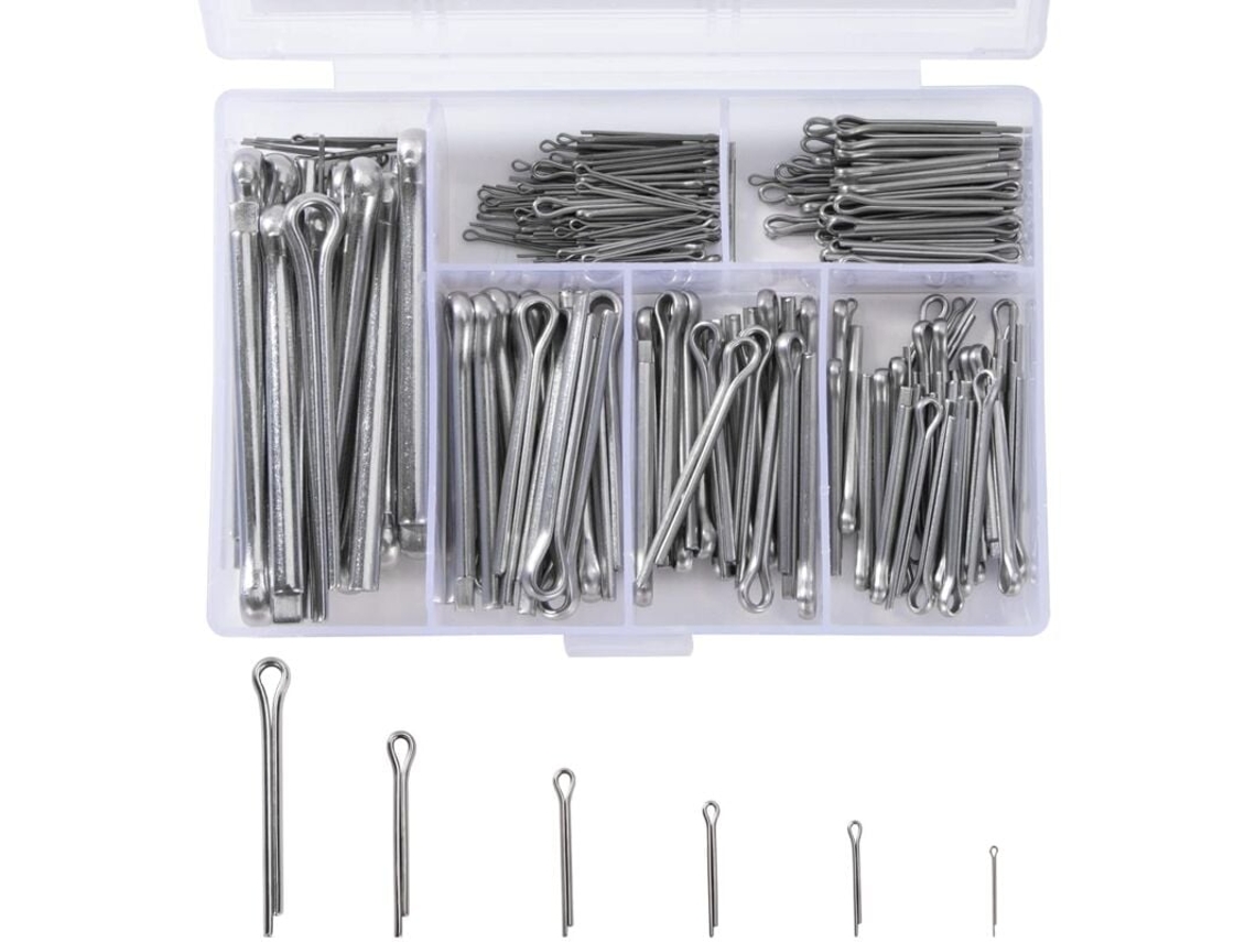Conjunto De 230 Pinos Aço Inoxidável Para Tesoura, Tamanhos M1, M2, M2.5, M3, M4 E M5, Com Caixa De Armazenamento