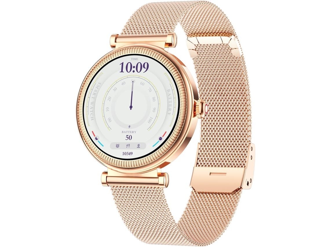 Smartwatch De 1 27 Polegadas Bluetooth Chama Mais De 100 Modos Desportivos Monitorização De Saúde Ouro Rosa Yunzii