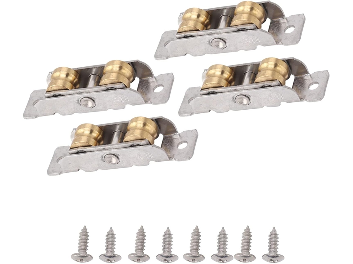 Conjunto Genérico De 4 Roldanas Para Portas Correr, Duráveis Em Aço Ma