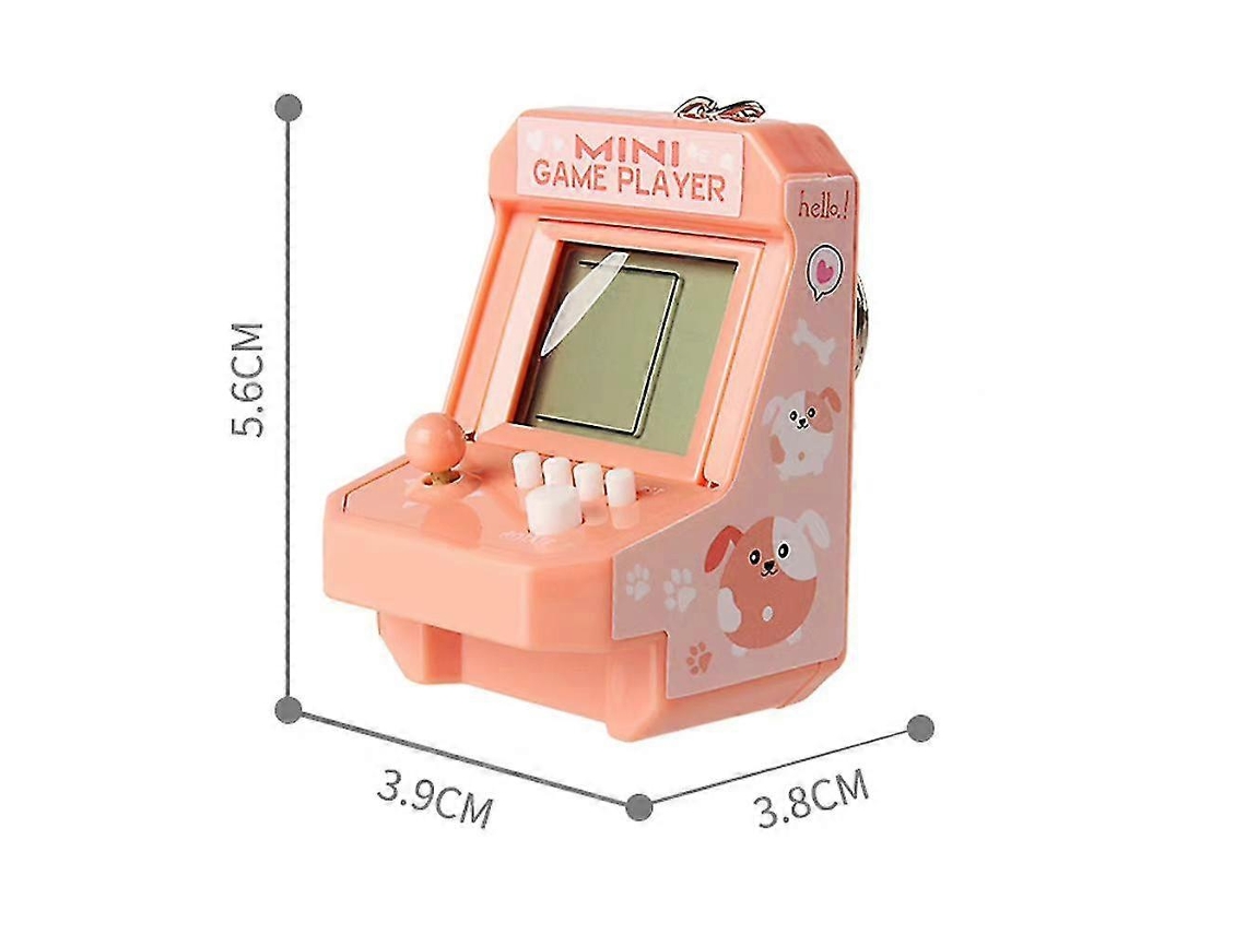 Mini console de jogos portátil, máquina de jogos eletrônicos, chaveiro, presente para crianças