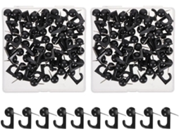 Conjunto Popetpop De 100 Tachinhas Pretas De Metal, Com Função Fixação E Design Prático Para Mesa, Feitas De Aço E