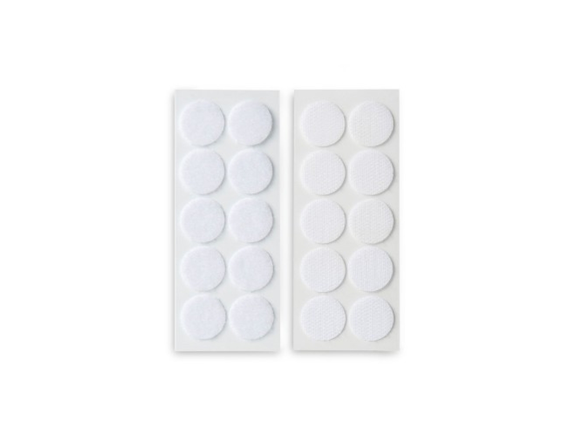 Discos Adesivos De Fecho De Velcro Ø20mm Branco 2146 2 Inofix