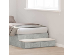 Vidaxl Gavetas De Cama Cinzento 80 X 36,5 X 16,5 Cm Madeira Processada