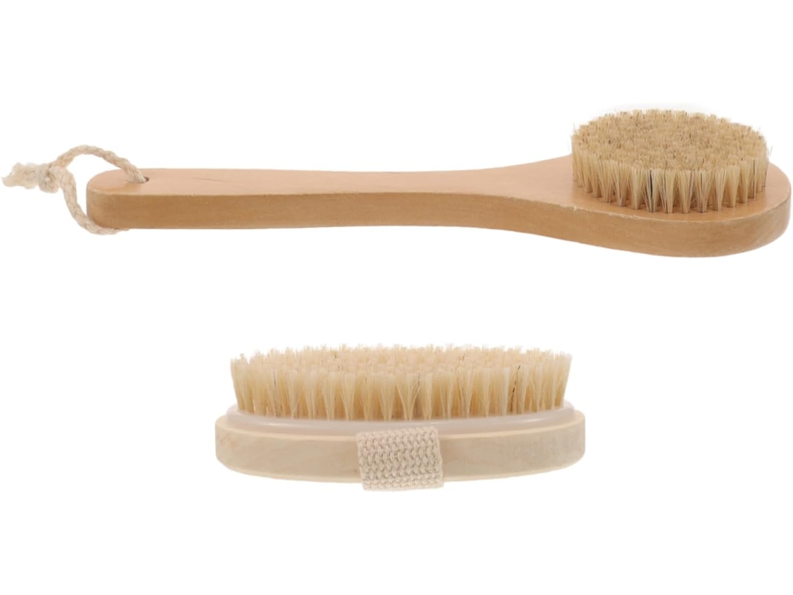 Conjunto De 2 Escovas Esfoliantes Corporais Para Banho E Ducha Limpeza Profunda Uso Diário