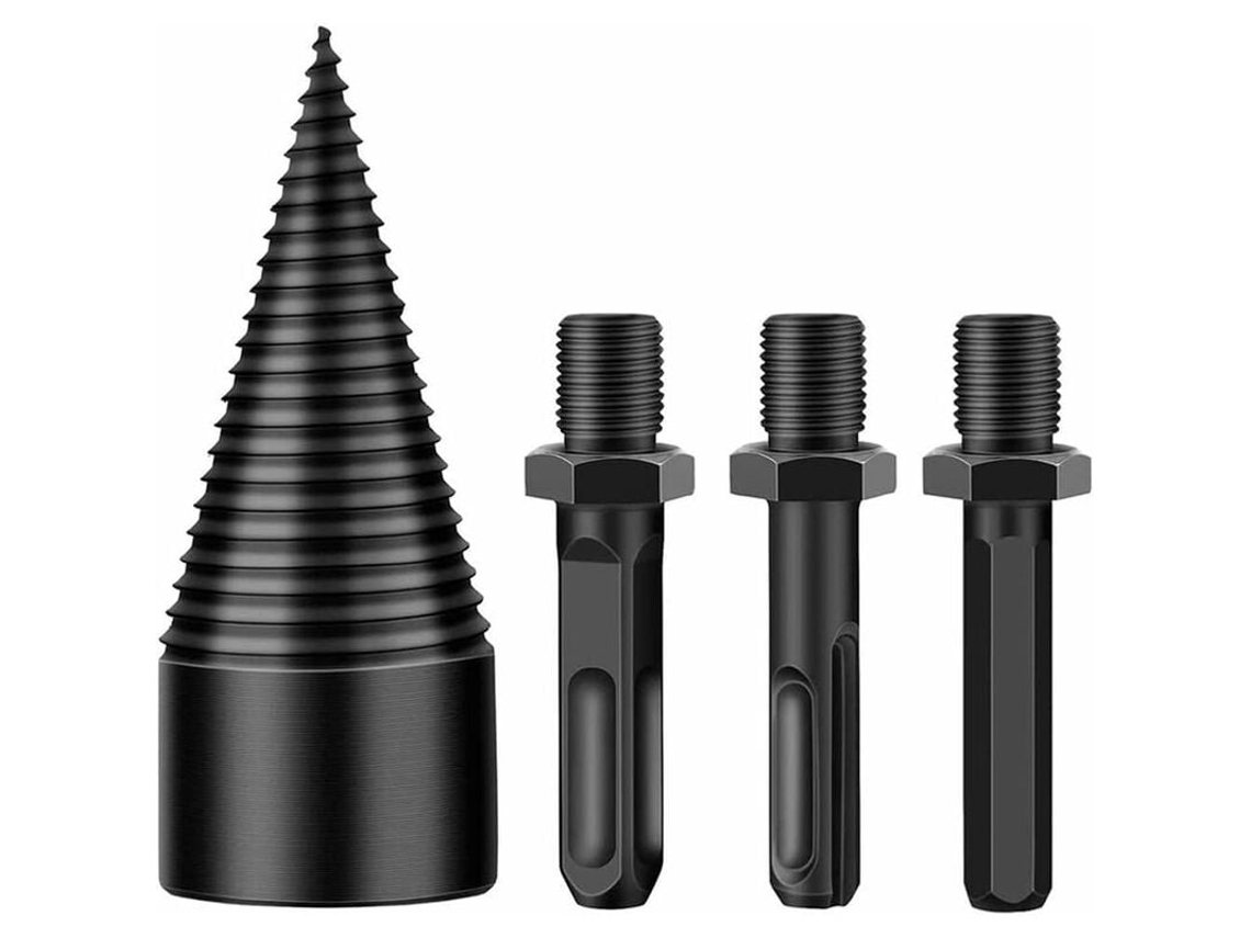 Broca para madeira, cone divisor de toras, broca para madeira, divisor de madeira, broca para rachar madeira com 3 cabos, 42 mm YWP