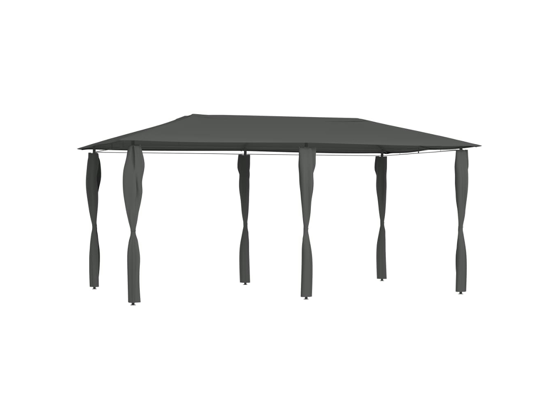 Vidaxl Gazebo 2,98x5,3x2,59 M Com Capas Para Postes 160 G/m² Antracite