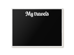 Magnetic Board My Travels For The Living Room Espelharte (80x60 Cm)