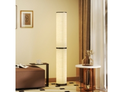 Regulação. Controle Estar Remoto Magnético. Ø. 20 X 135 Cm Bege Abajur De Pé Led. Piso Sala