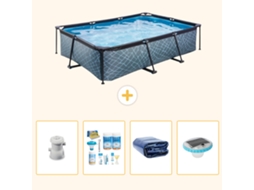 Exit-toys Piscina Exit Retangular - Efeito Pedra - 300x200x65 Cm - 5-peças S228