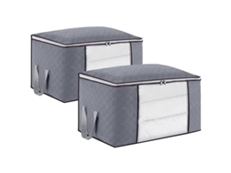 Saco Organizador Grosso Para Edredons Em Material Não Tecido, Saco Organizador Para Debaixo Da Cama, 60x40x35cm