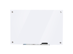 Placa de vidro com bandeja de parede, sem moldura, 90x60x0,45 cm, branco | S/MARCA