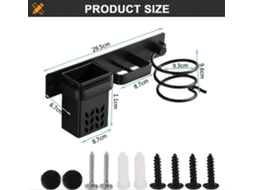 Suporte para Secadora de Cabelo, Alisador Cabelo Organizador Ferram Entas Banheiro Multifuncio GOKOCO