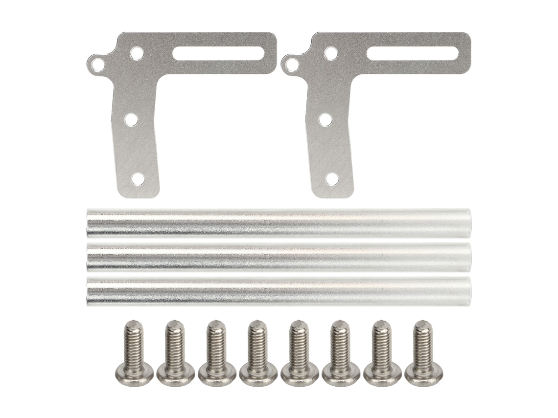 Parachoques Delantero De Aluminio Para Coches Rc 1/10 Repuesto Parachoques Frontal De Metal Plata