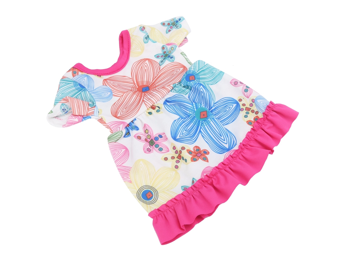 Primerox saia de Boneca com Padrão de Flores Coloridas Estilo Moderno para Boneca de 18 Polegadas Q18 739