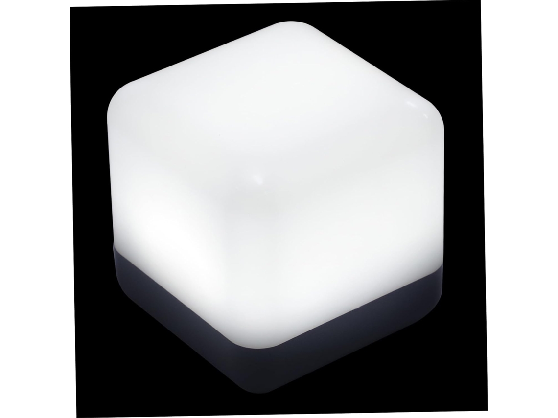 Luminária de mesa LED em formato de cubo para quartos de meninos e meninas.