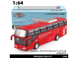 (vermelho) Modelo De Ônibus Infantil Em Liga Metálica Com Funções Interativas De Som E Luz.
