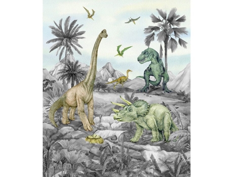 Papel De Parede Dinossauros Em Noir Ag Art
