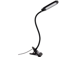 Luminária De Leitura Led Preta Com Clipe Usb, Para Proteção Dos
