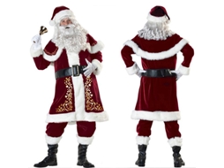 Trajes de Natal Conjunto Completo de Roupas de Papai Noel 4Xl