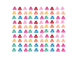 100pcs Clips De Cabelo Mini Arco De Lua Colorido Com Grip Forte Para Cabelo Fino E Fios Curto