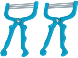 Depilador Facial Manual, Azul, Abs E Aço Inoxidável.
