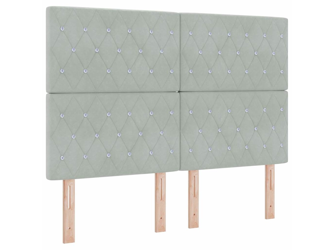 Cabeceira de LED com luz Cinzento em poliéster MAISON EXCLUSIVE (160x0x0 cm)