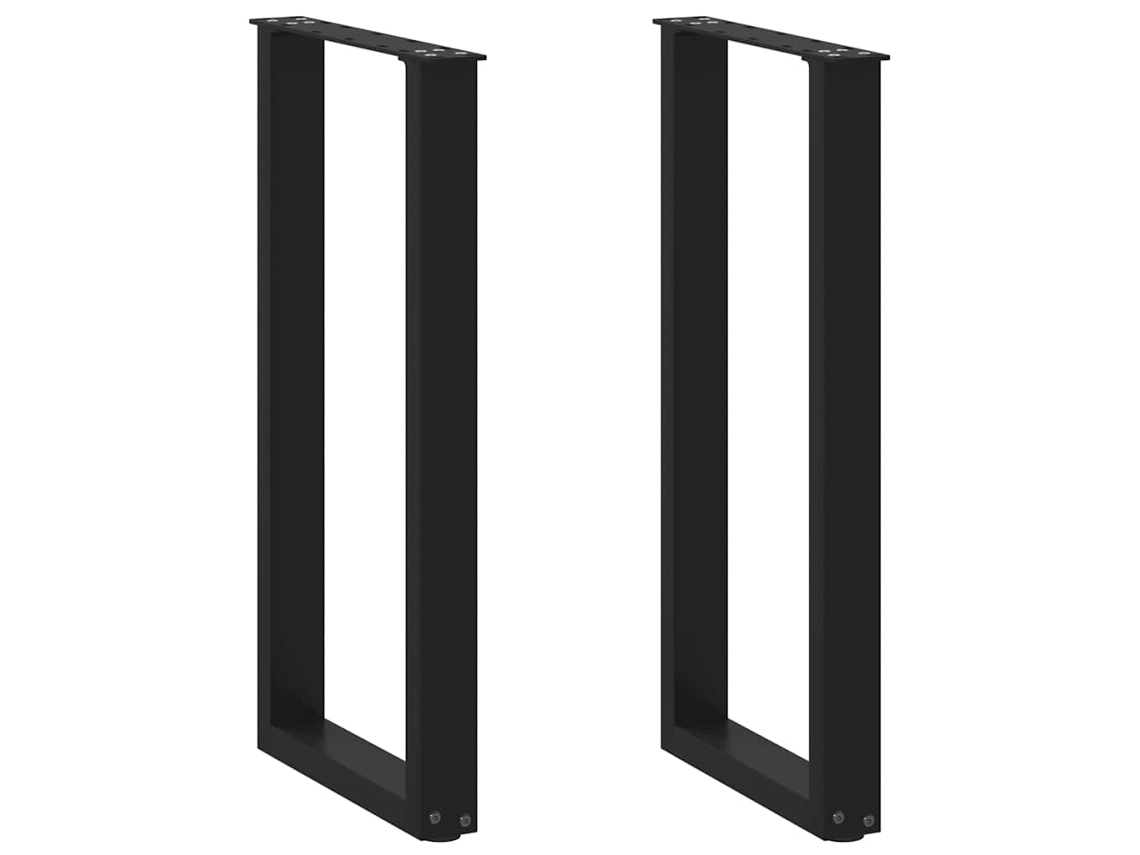 Conjunto 2 Perna Da Mesa De Centro Vidaxl Preto Aço
