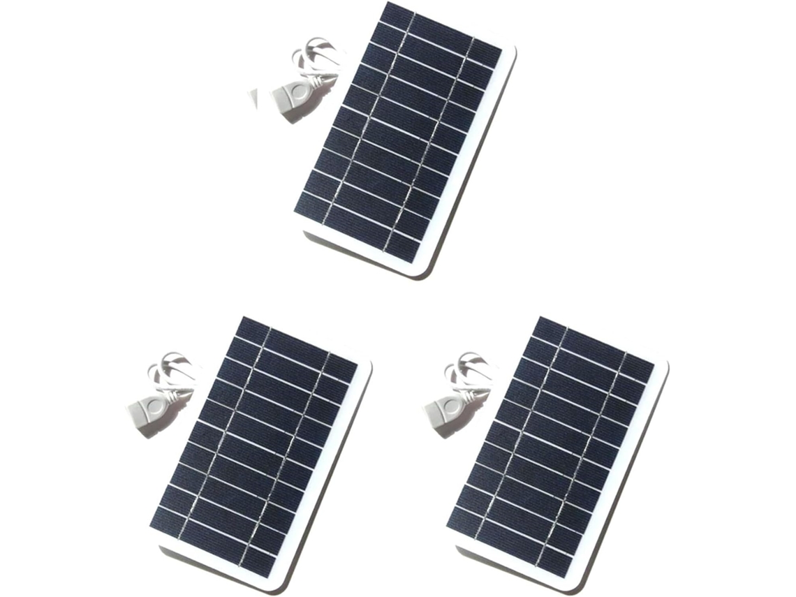 3 Painéis Solares Portáteis Usb de Alta Potência de 5v, À Prova D'água, para Uso Externo, em Caminhadas e Acampamentos Células Portáteis SFUSHOS