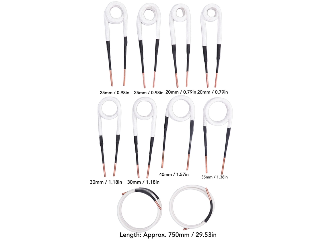 Kit De Aquecimento Por Indução Electromagnética Laxiscreed Com 10 Bobinas E Luzes Led
