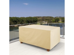 Capa Impermeável Para Móveis De Jardim Com Alças Ajustáveis Proteção Durável Para Mesa E Cadeiras Btforus (250x190x85cm, Bege)