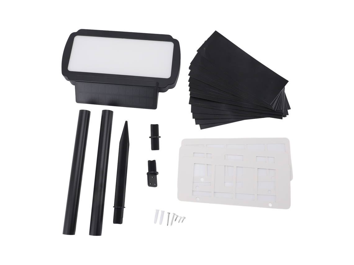 Letreiro solar Primerox com números LED, 3 cores, IP65, rotativo 360 graus, jardim