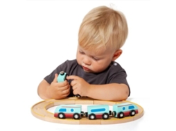 Trem De Madeira Molto Meu Primeiro Trem Molto Azul Bebê 12 Meses Madeira
