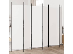 Vidaxl Biombo Com 6 Painéis 300x200 Cm Tecido Branco