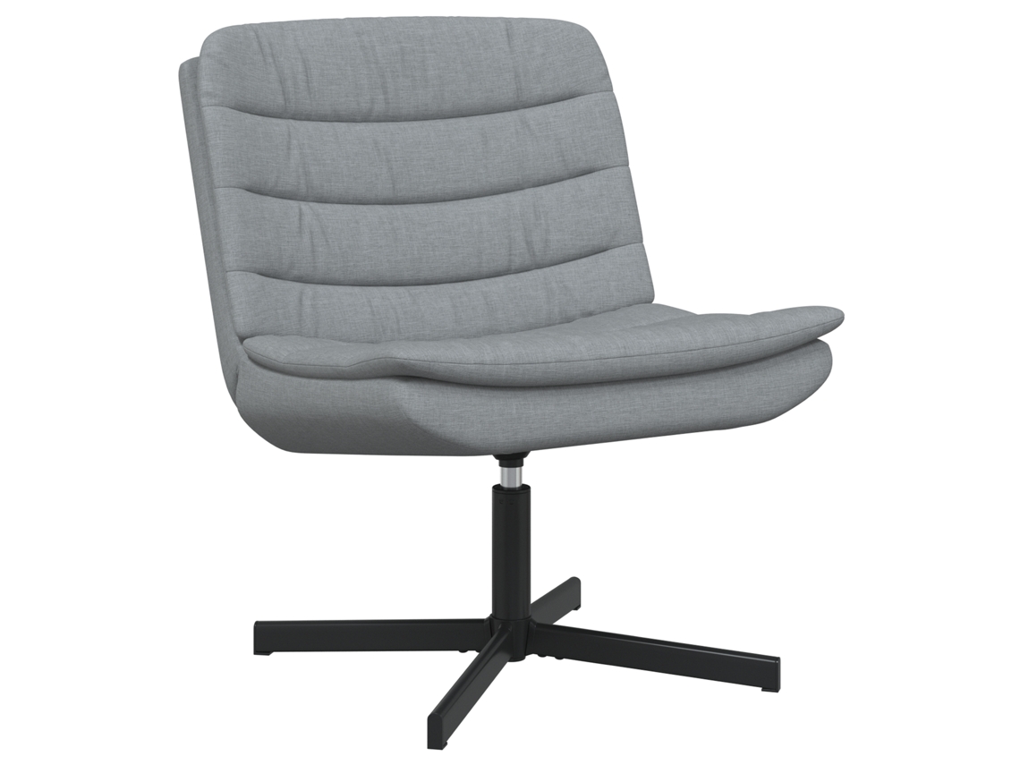 Conjunto 1 Cadeira Giratória Vidaxl Cinzento Tecido (63 X 75 X 76 Cm)