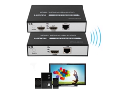 Laxiscreed Extensor De Rede Hdmi Com Transmissor E Receptor, Suporte Rj45 E Saída De Loop Local