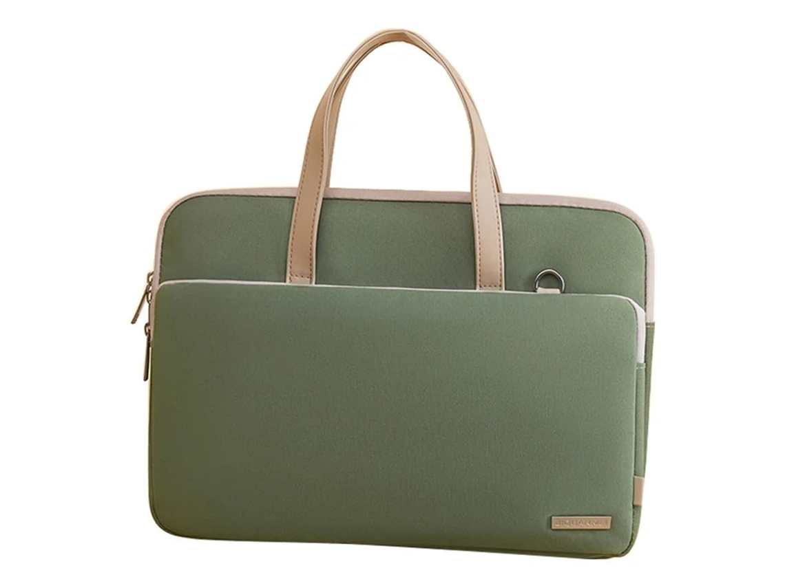 Mala Para Portátil 13,3 A 14 Polegadas Oxford Tecido Verde (bolsa De Transporte, Alça De Mão)