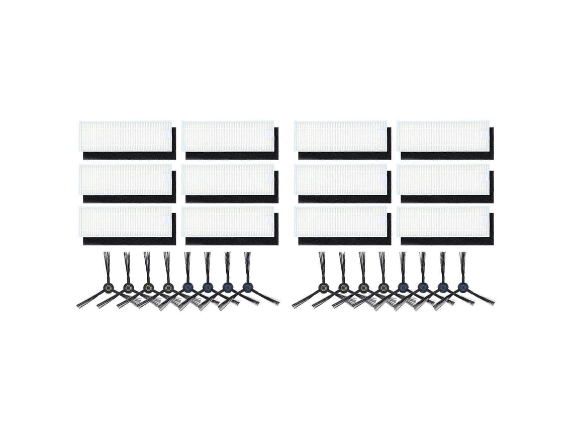 2x Filtro Hepa De Escova Lateral De Substituição Para Aspirador Robô Silvercrest Ssr1 Ssra1 Ilife A9s A9 A7_ptg
