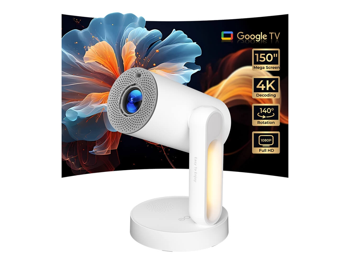 Projetor Etoe Starfish Plus para Google TV, 1080p, 300 ANSI