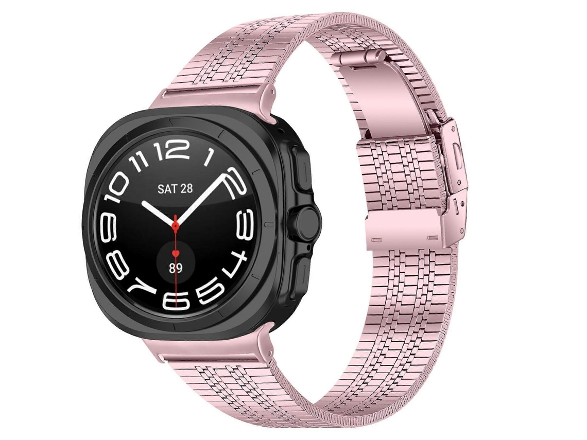 Pulseira De Aço Inoxidável Com Fivela De Tartaruga E Cinco Contas Para Samsung Galaxy Watch Ultra 47mm